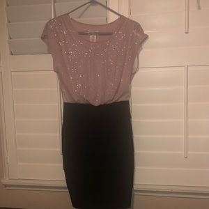 Pink/Purple and black dress